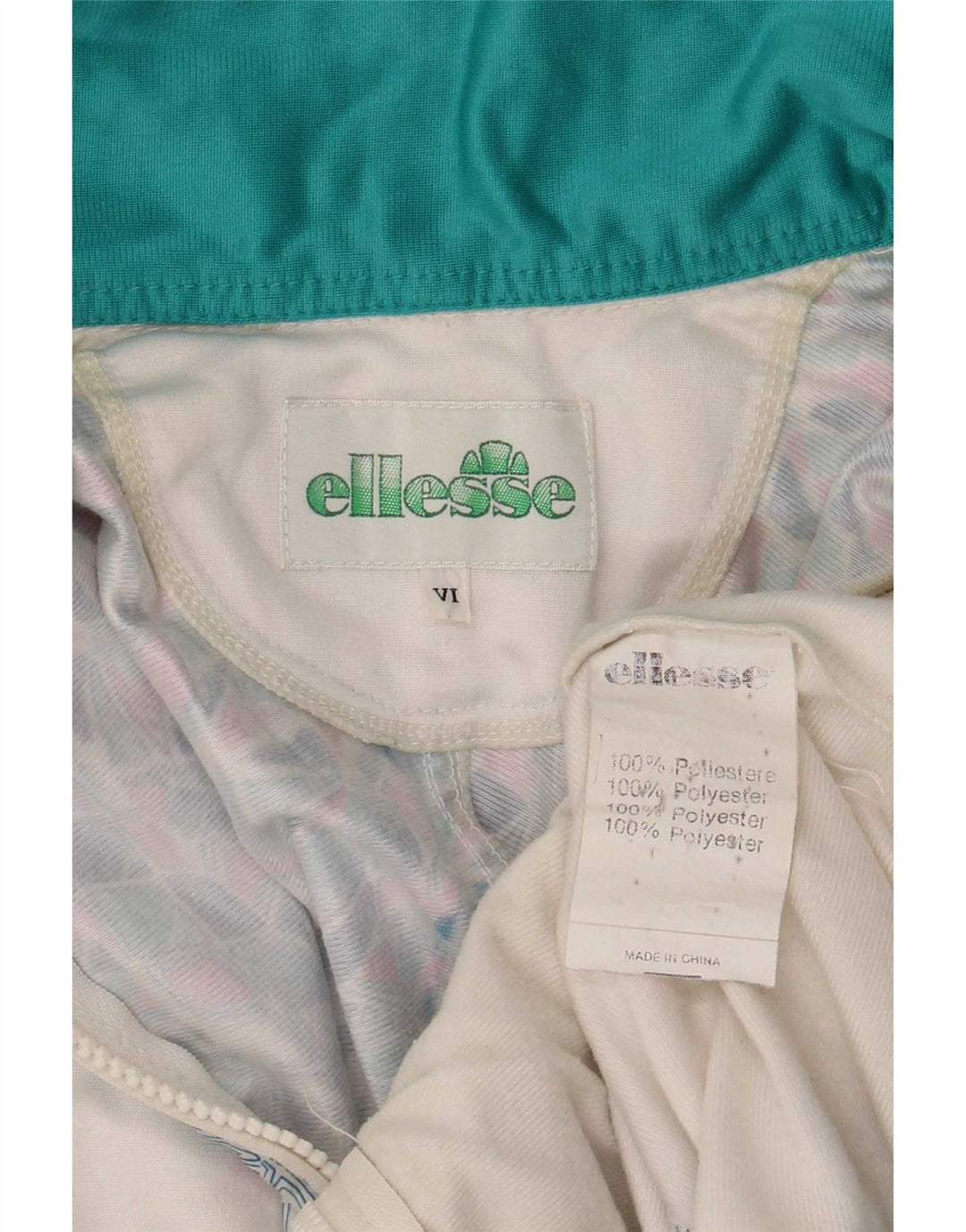 Ellesse Herre grafisk træningsdragt Topjakke XS Grøn Geometrisk Retro