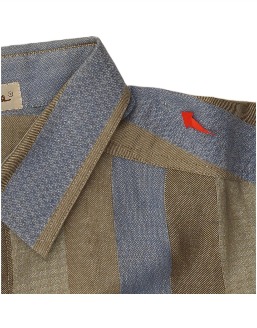 VINTAGE herreskjorte str. 40 Medium Khaki stribet