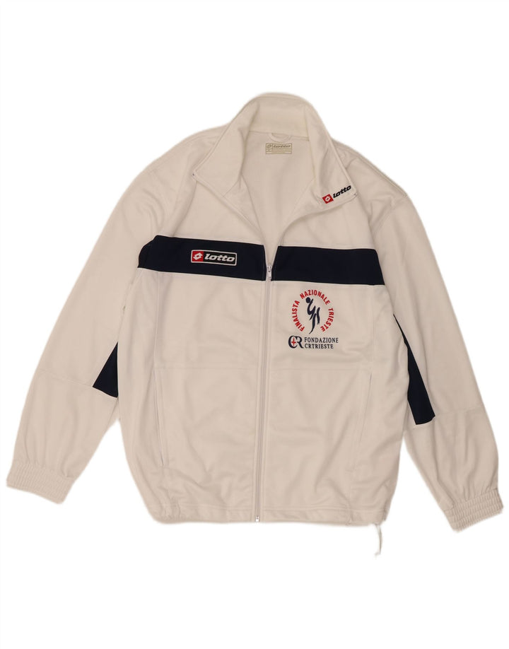 Lotto Herre grafisk træningsdragt Topjakke XL Hvid Colourblock Polyester
