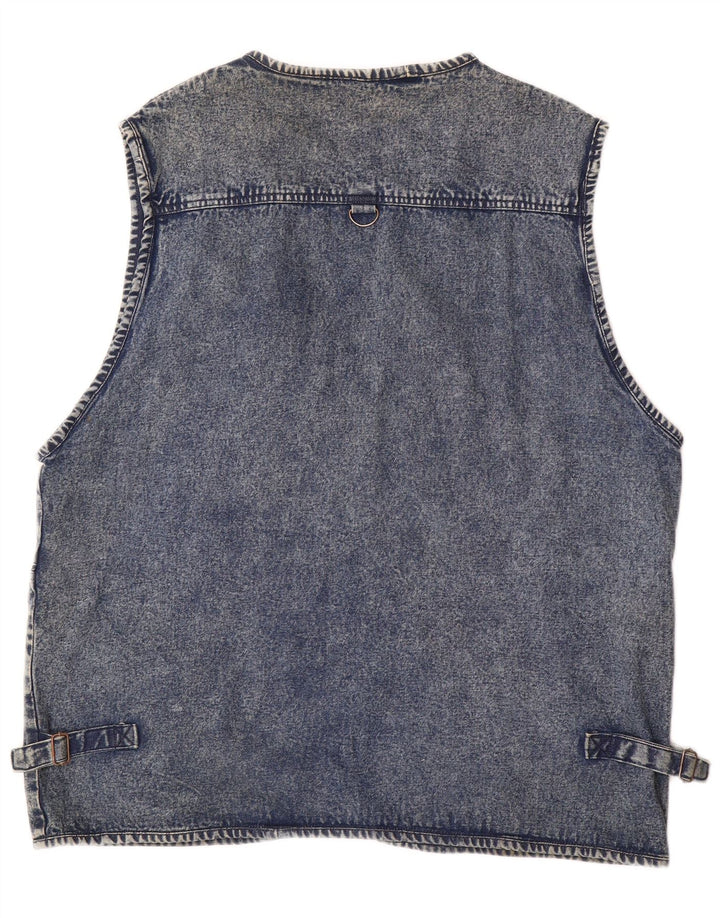 VINTAGE Herre Denim Gilet UK 50 5XL Blå