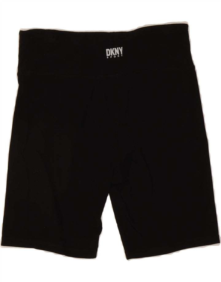 DKNY Womens Sport Shorts UK 12 Medium  Black Cotton Vintage Dkny and Second-Hand Dkny from Messina Hembry 