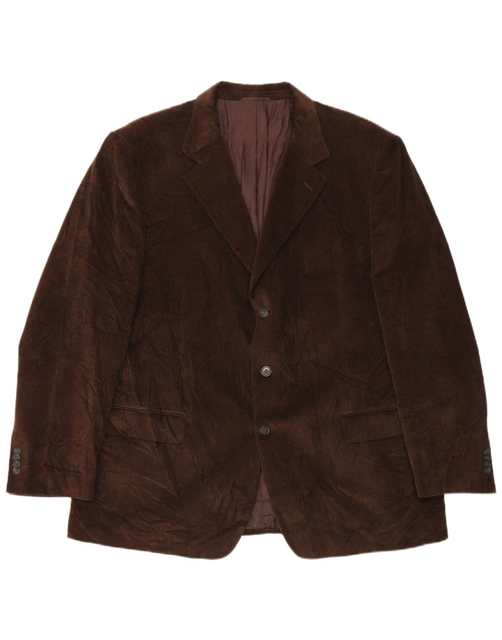 Velluto Duca Visconti Herre 3-knaps Corduroy Blazer Jacket IT 60 5XL Brun
