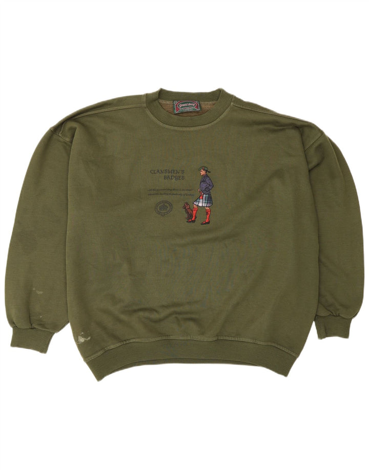 Great Bay Herre Grafisk Sweatshirt Jumper XL Khaki