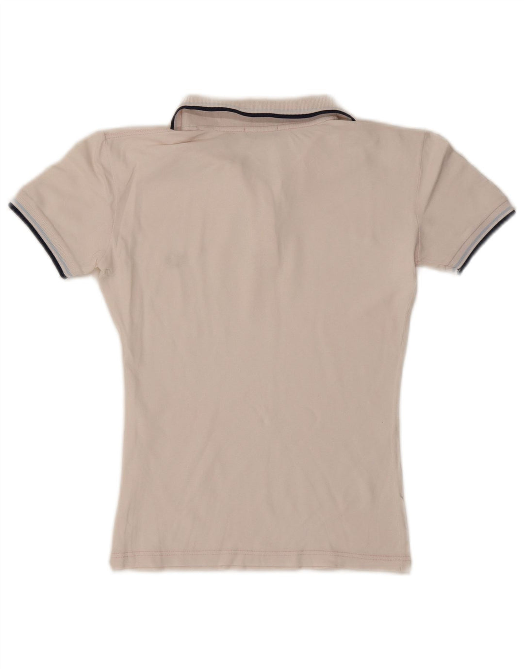Fred Perry Dame Polo Shirt UK 14 Stor hvid stribet