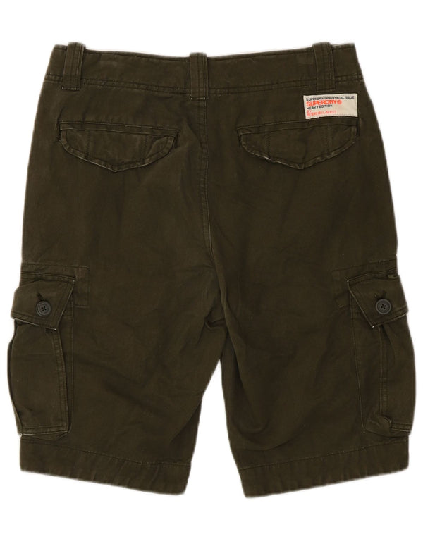 Superdry Herre Cargo Shorts Små W29 Khaki Bomuld