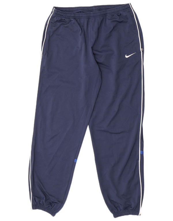 Nike Mens Tracksuit Trousers Joggers UK 41/43 Large Navy Blue Polyester