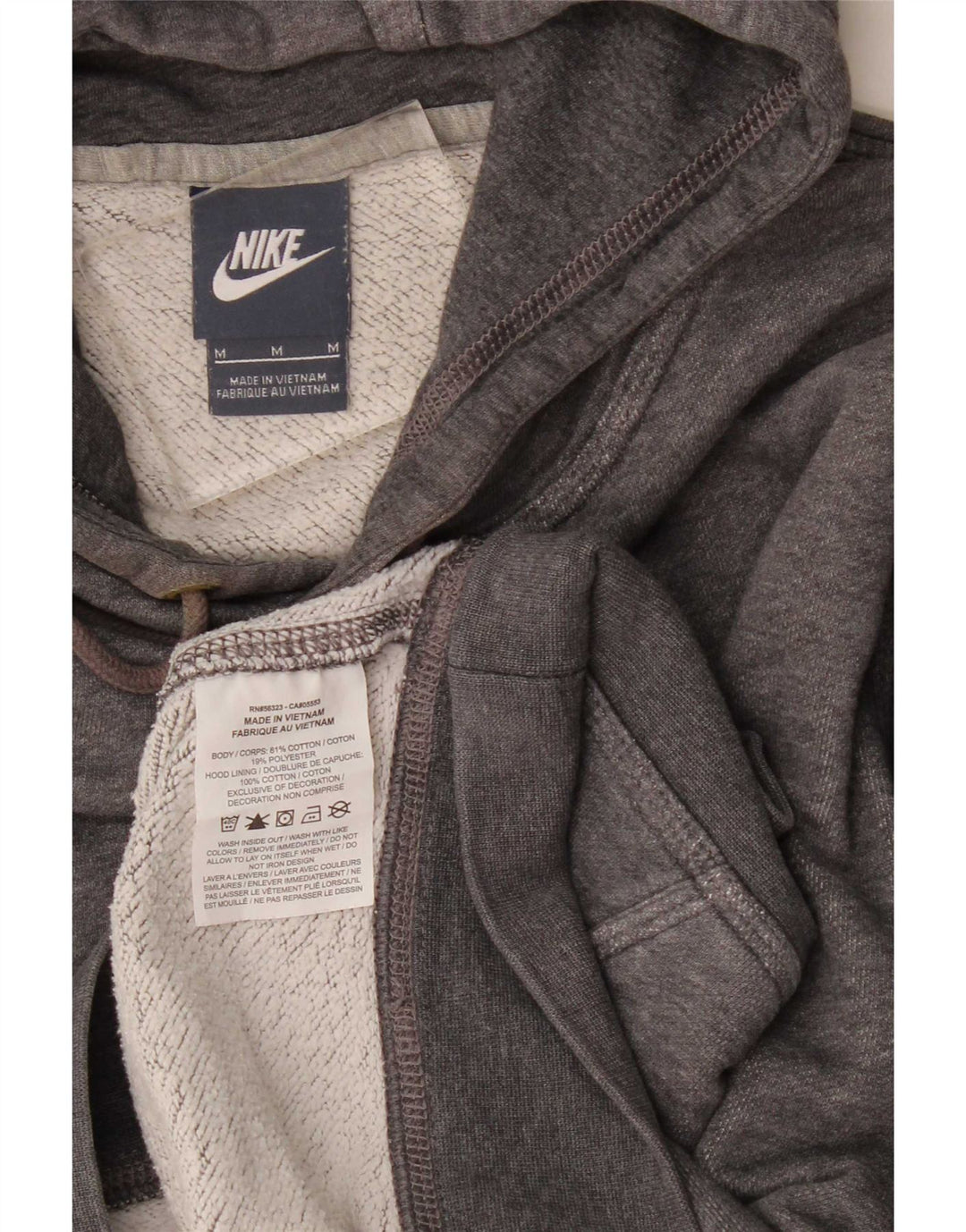 Nike Herre hættetrøje Jumper Medium Grey Bomuld