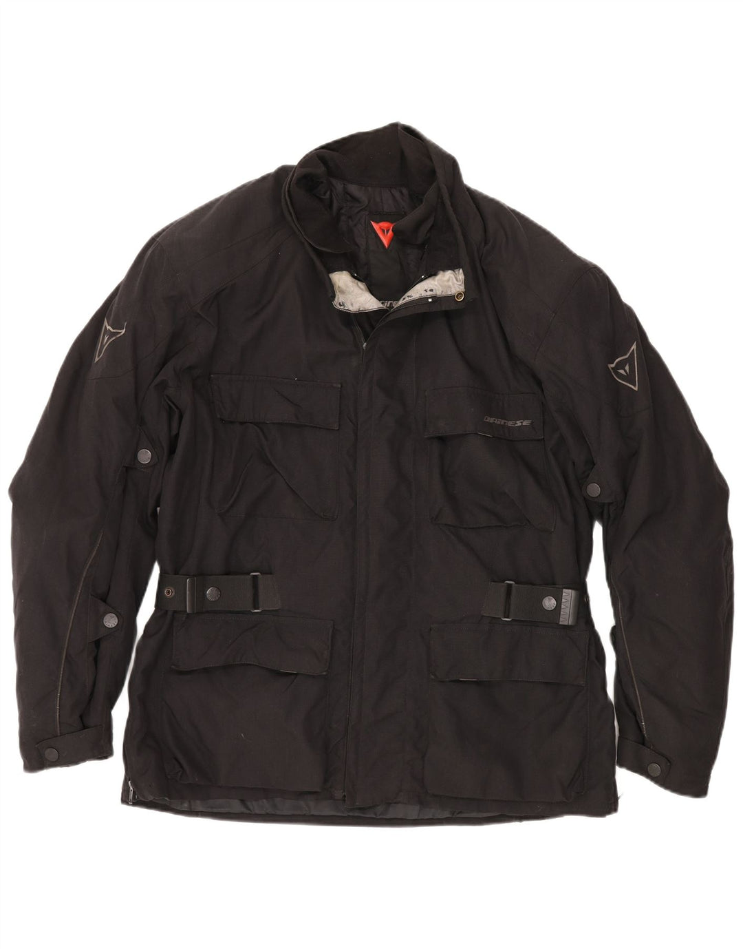 DAINESE Herre grafisk bikerjakke EU 54 Stor sort nylon