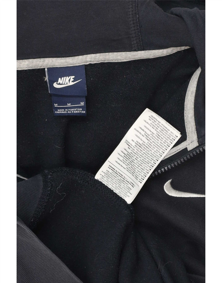 Nike hættetrøje med lynlås til mænd mellem marineblå bomuld