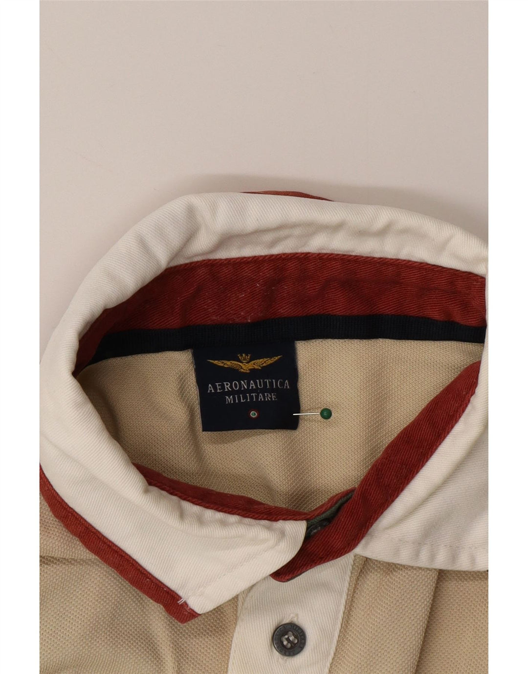 AERONAUTICA MILITARE Mens Polo Shirt Medium Beige