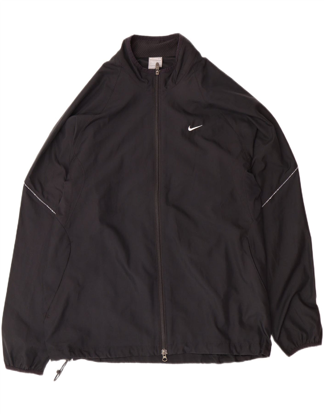 NIKE Regnjakke til mænd UK 42/44 Stor sort polyester