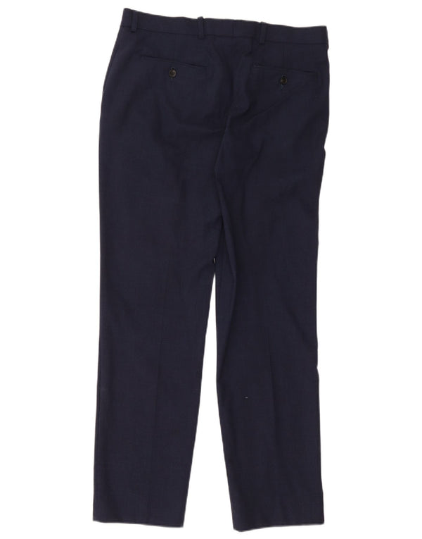 Marks & Spencer Herre Slim Suit Bukser W32 L31 Marineblå Uld