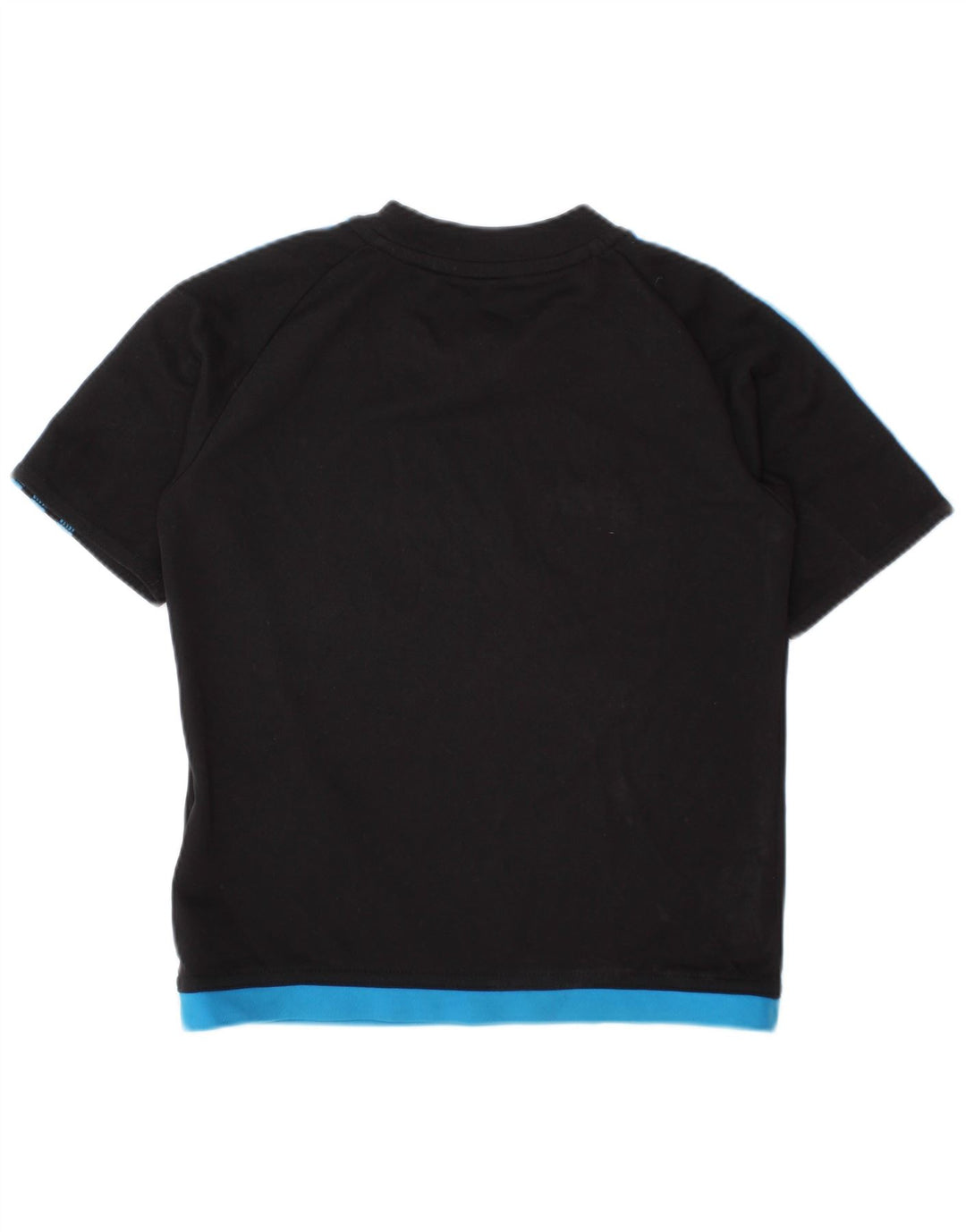 ADIDAS Boys Climalite T-Shirt Top 4-5 år Sort Colourblock Polyester