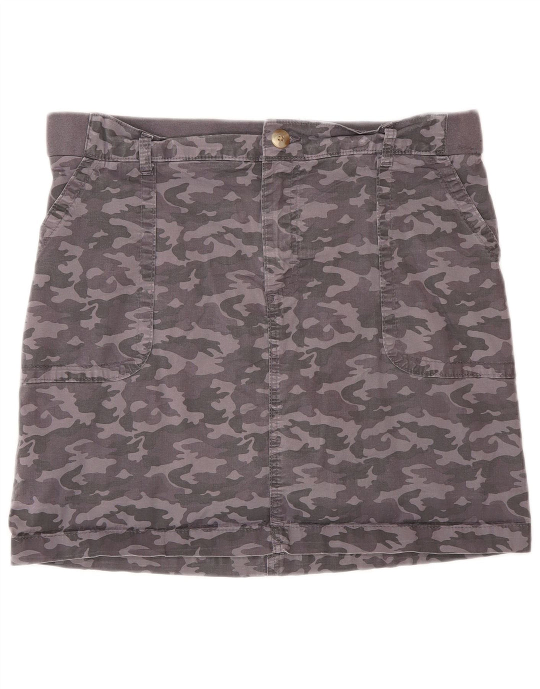 LEE Womens Skort US 14 XL Grå Camouflage Bomuld