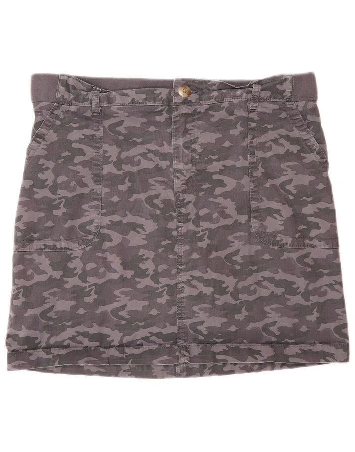 LEE Womens Skort US 14 XL Grå Camouflage Bomuld