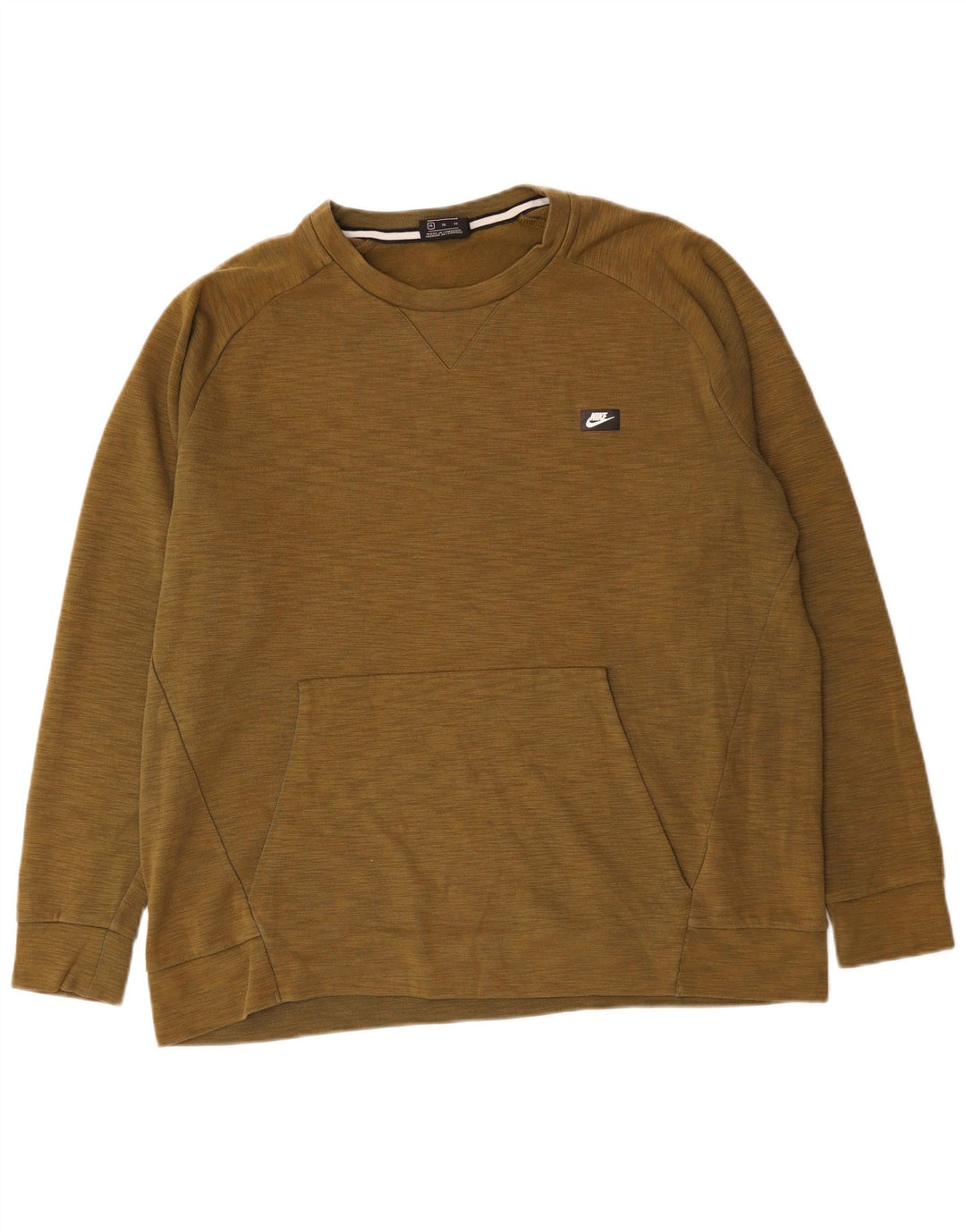 NIKE Sweatshirt Jumper til mænd XL Khaki Flecked Bomuld