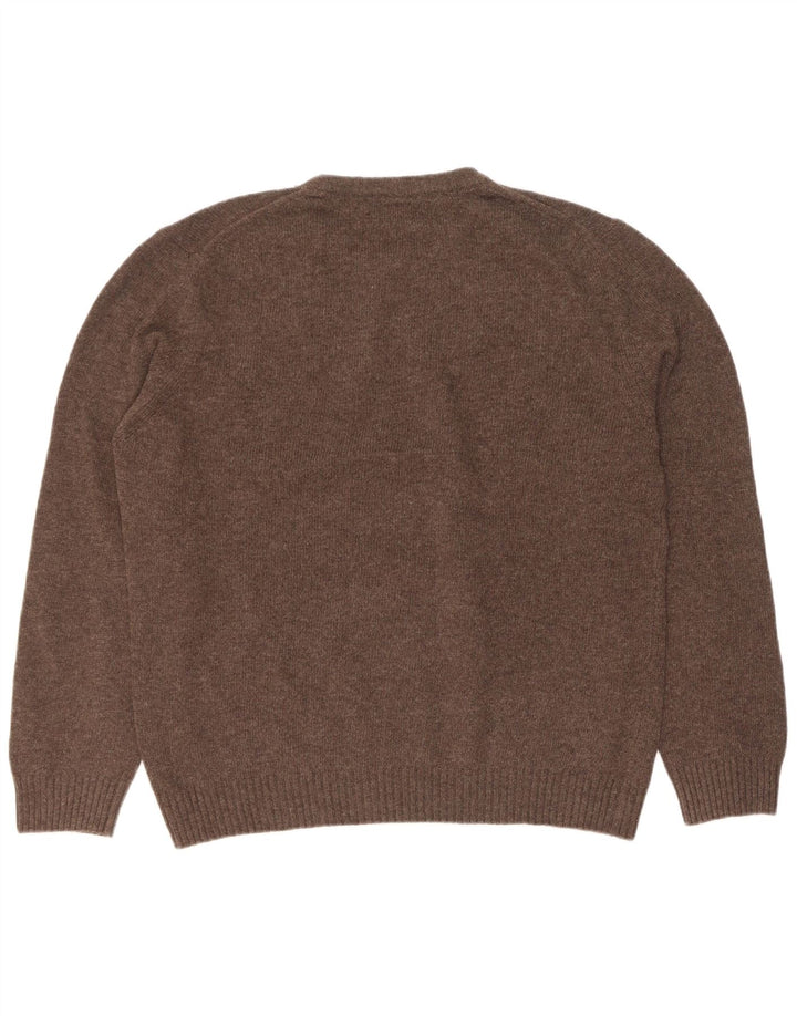 Marlboro Classics Herre Crew Neck Jumper Sweater XL Brun Uld