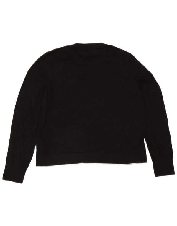Calvin Klein Jeans Herre Crop Crew Neck Jumper Sweater UK 16 Large Black