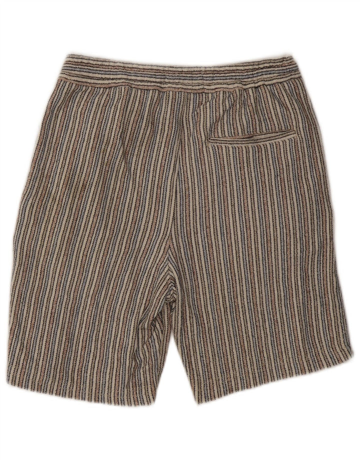 Zara Chino Shorts til kvinder Small W30 Flerfarvet stribet bomuld