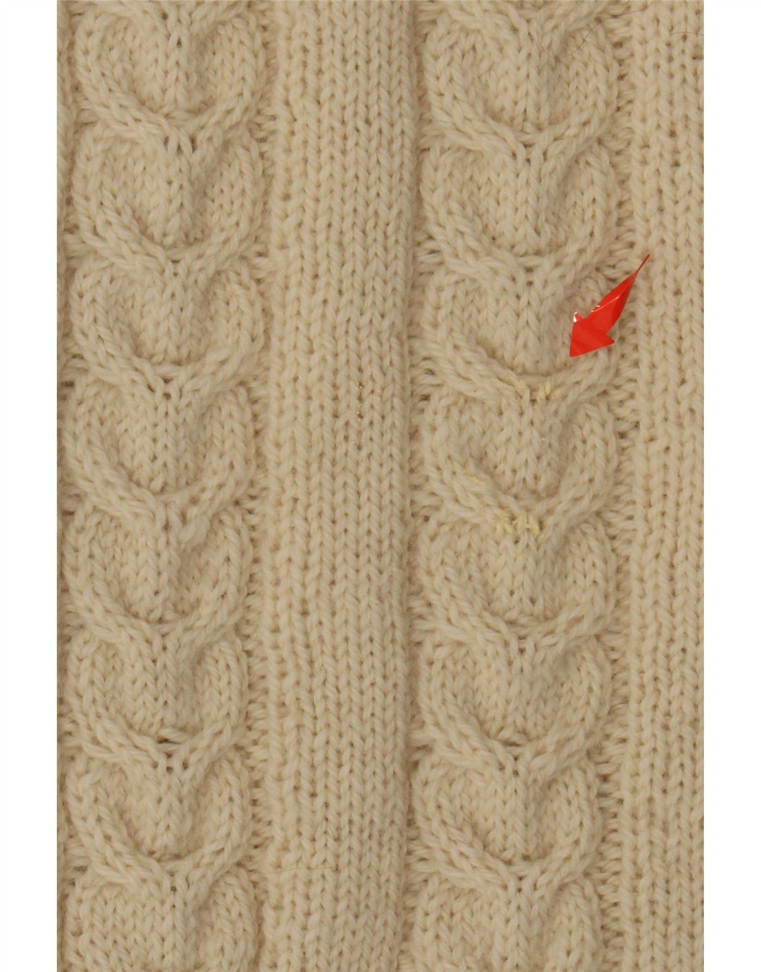 VINTAGE Dame Rullehals Sweater UK 14 Large Off White