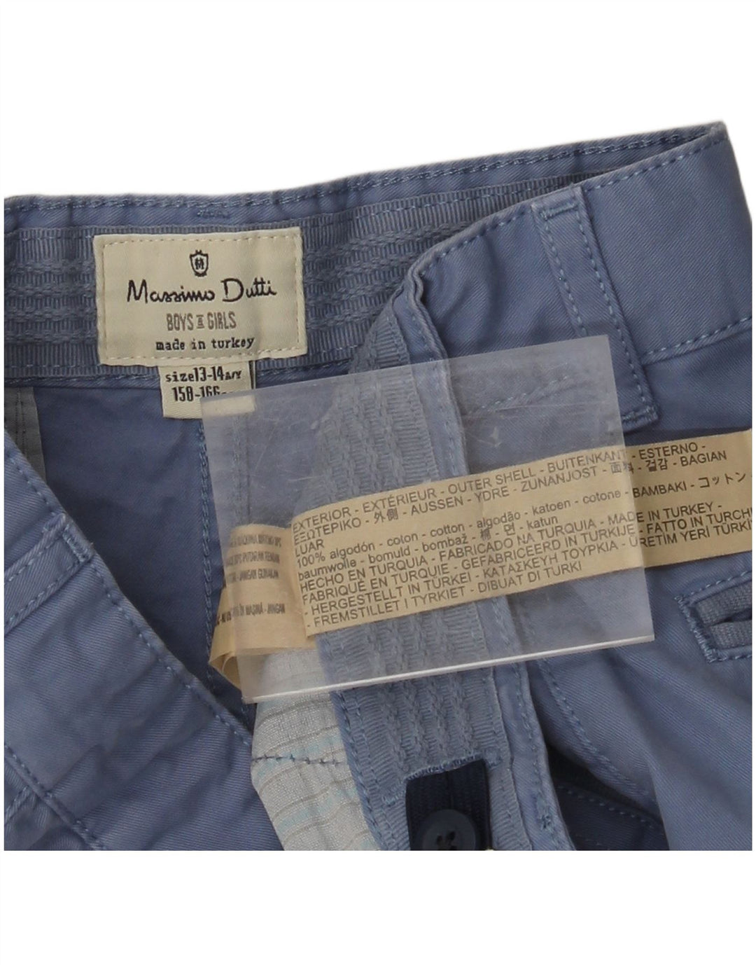 MASSIMO DUTTI Chino Shorts til drenge 13-14 år W28 Blå Bomuld