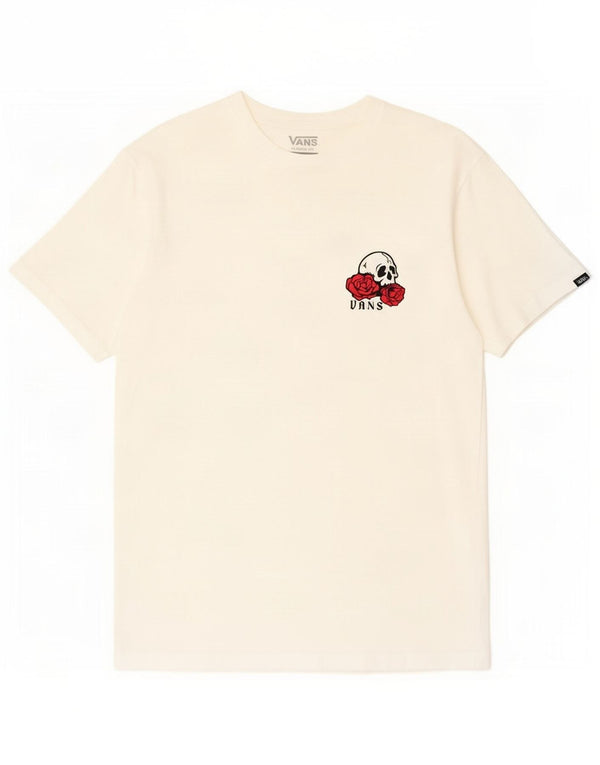 Vans Herre Classic Fit Grafisk T-shirt Top Medium Off White Bomuld