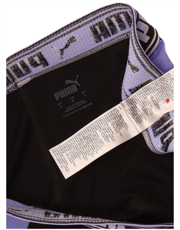Puma Graphic Leggings til kvinder UK 16 Large Black Colourblock Polyester