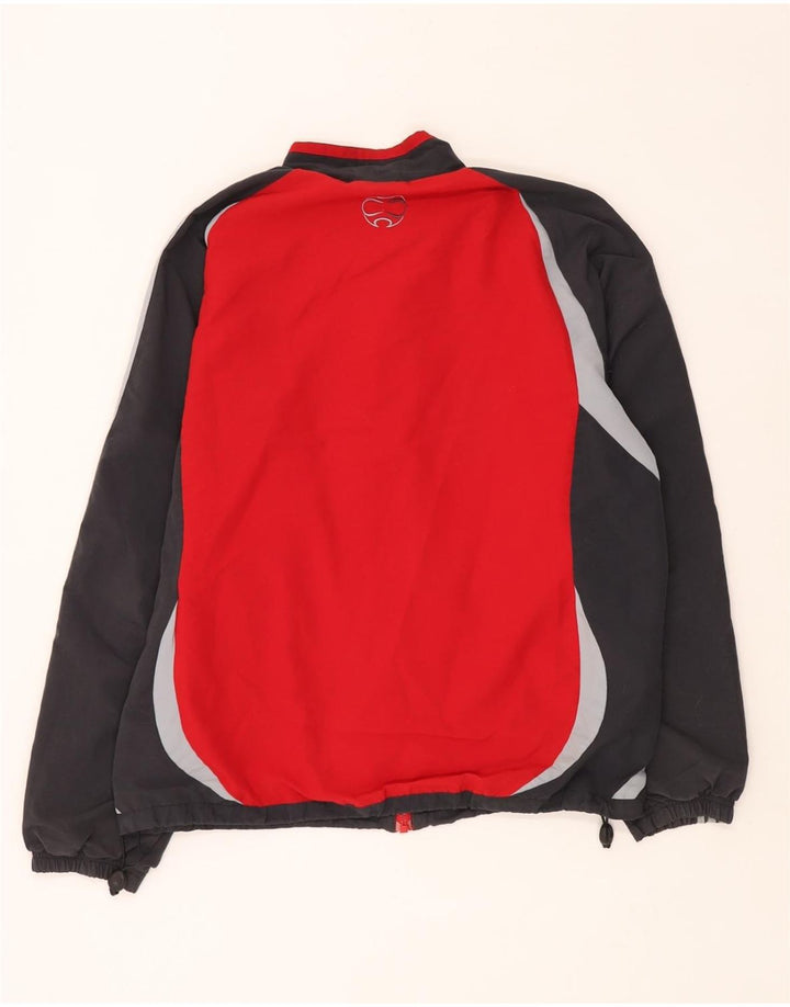 ADIDAS Træningsdragt til mænd, topjakke UK 40/42 Medium Rød Colourblock Polyester