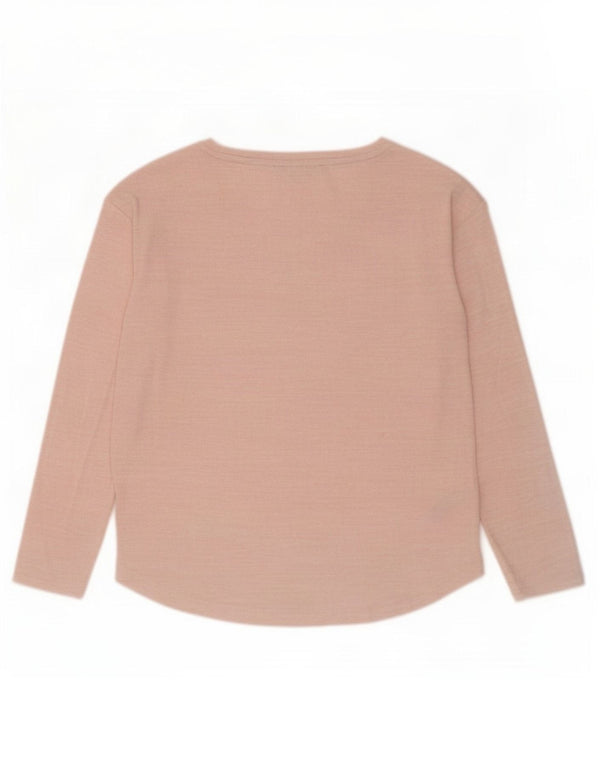 Marks & Spencer Dame Loose Fit Top Langærmet UK 8 Small Pink Polyester