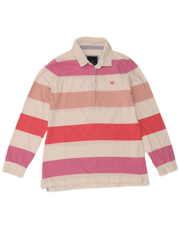 Crew Clothing Womens Rugby Polo Shirt UK 12 Medium Multicoloured Striped