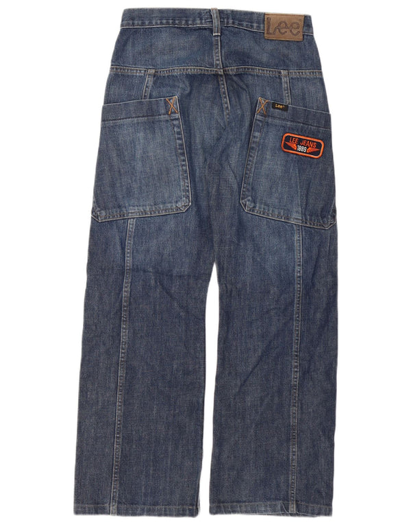 Lee Boys Spencer Jeans med brede ben 11-12 år W28 L27 Marineblå bomuld