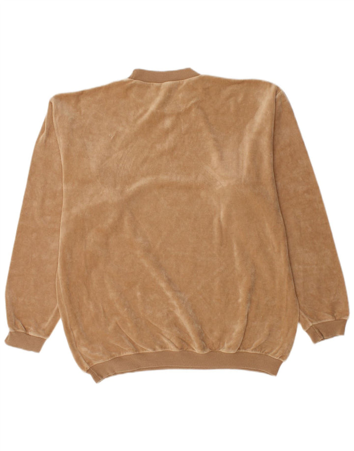 VINTAGE Sweatshirt til mænd UK 38/40 Medium Beige Bomuld