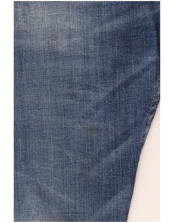 Replay Womens Crop Distressed Slim Jeans W30 L26 Blue