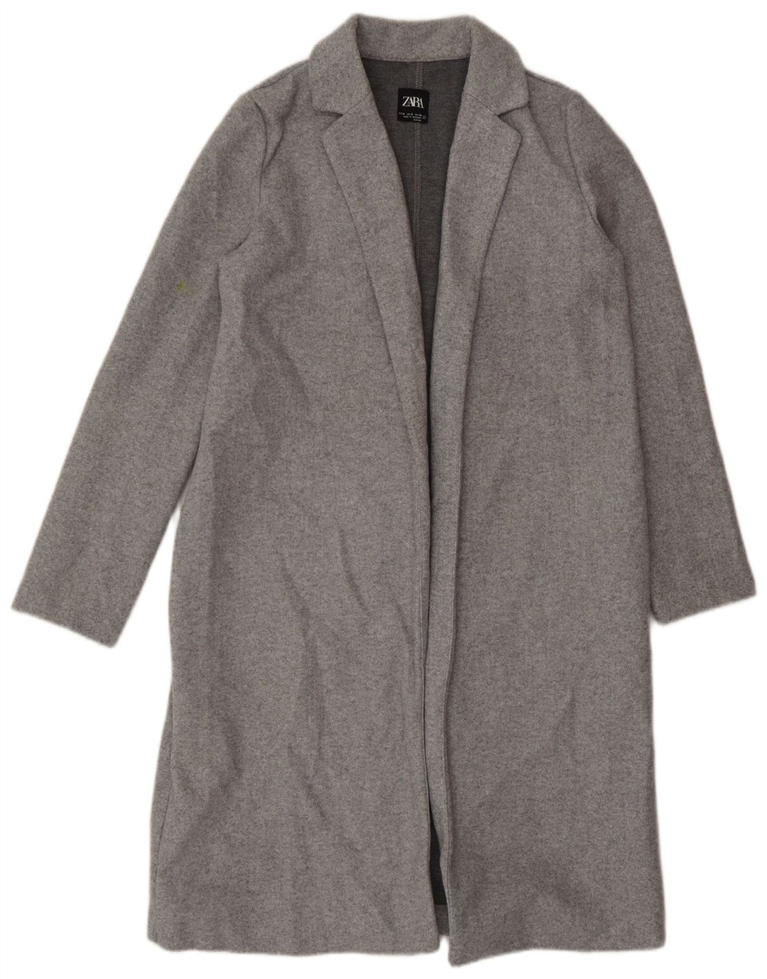 Zara Womens Open Overcoat UK 10 Small Grå