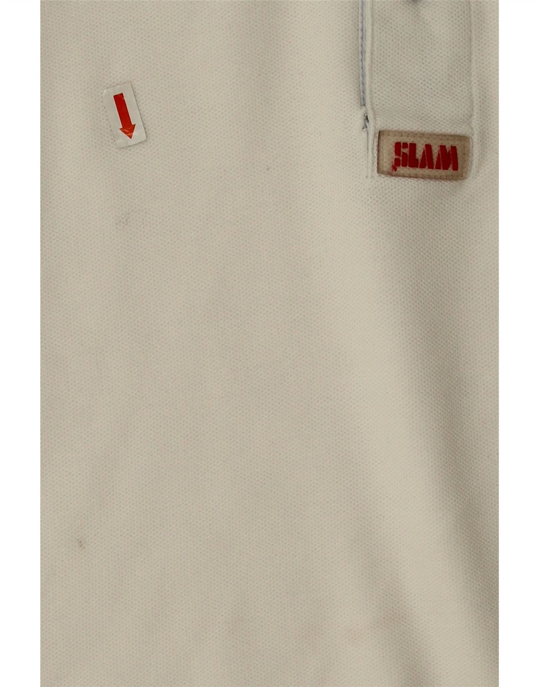 Slam Herre Polo Shirt Stor Hvid Bomuld