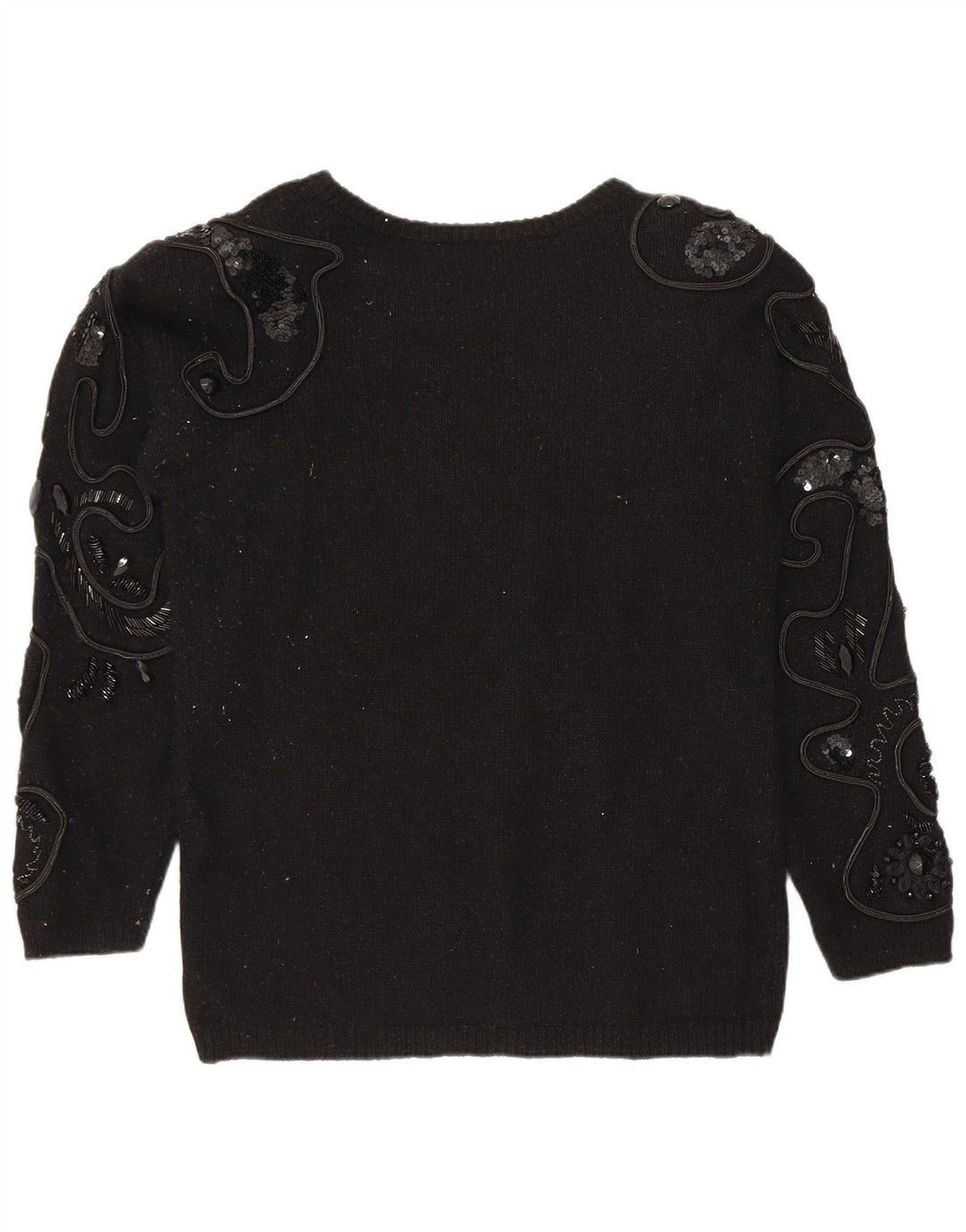 I.B Diffusion Dame Boat Neck Jumper Sweater UK 14 Medium Sort Silke