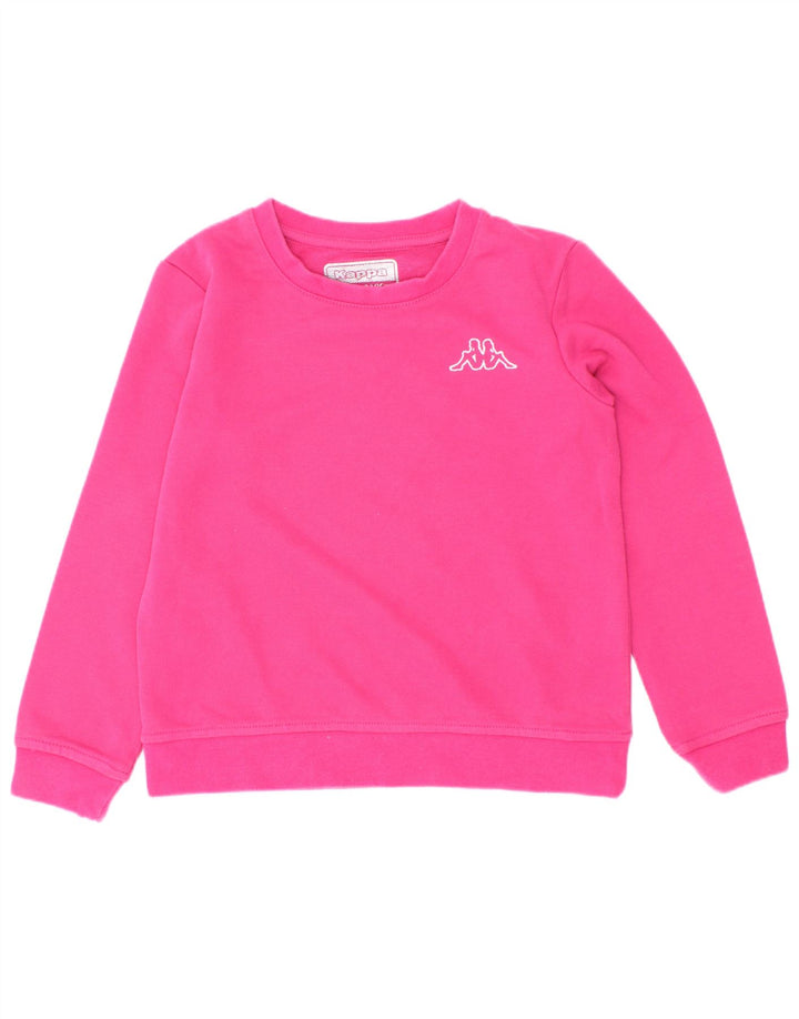 Kappa Girls Sweatshirt Jumper 4-5 år Pink Bomuld