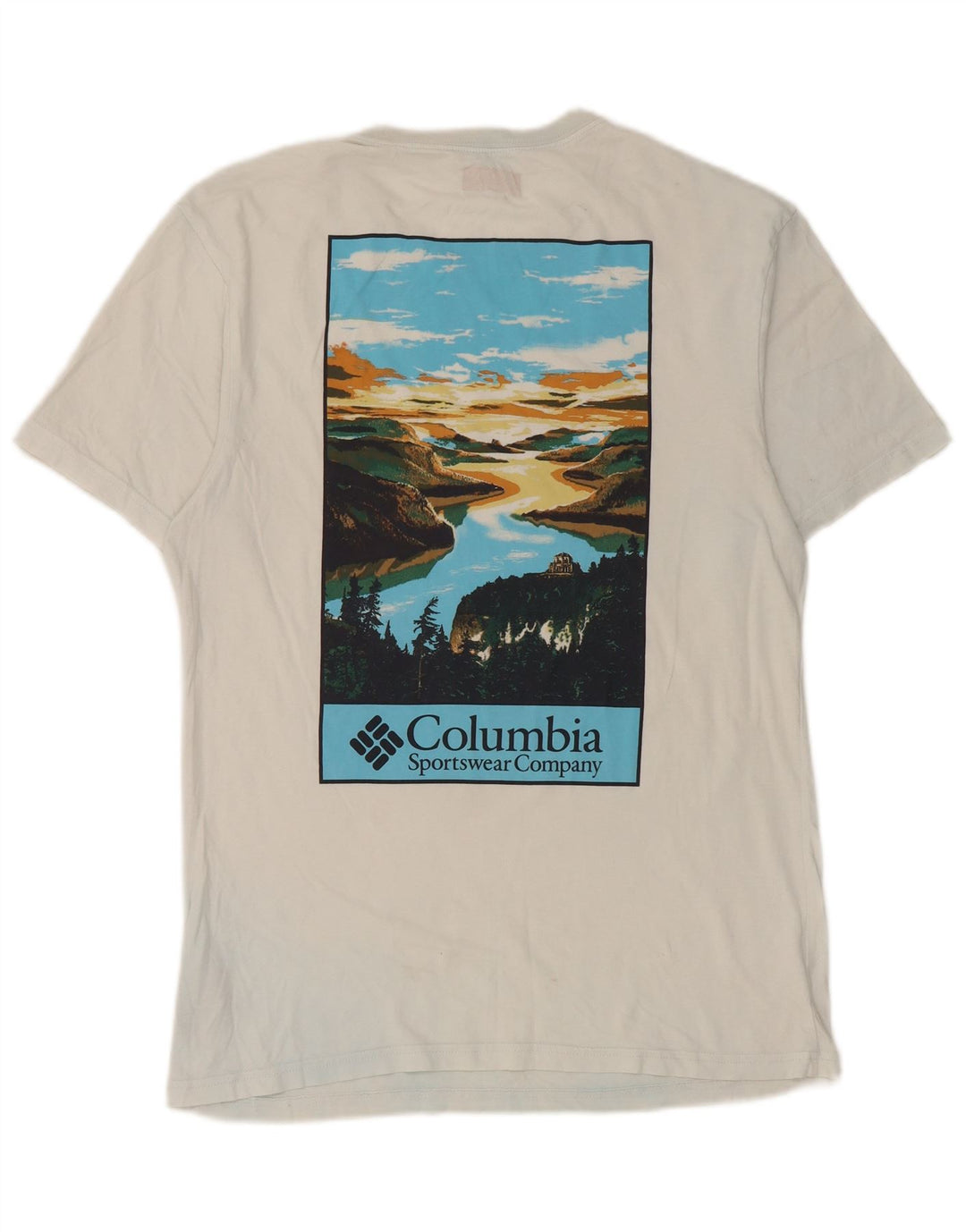 Columbia Herre grafisk T-shirt top lille hvid bomuld