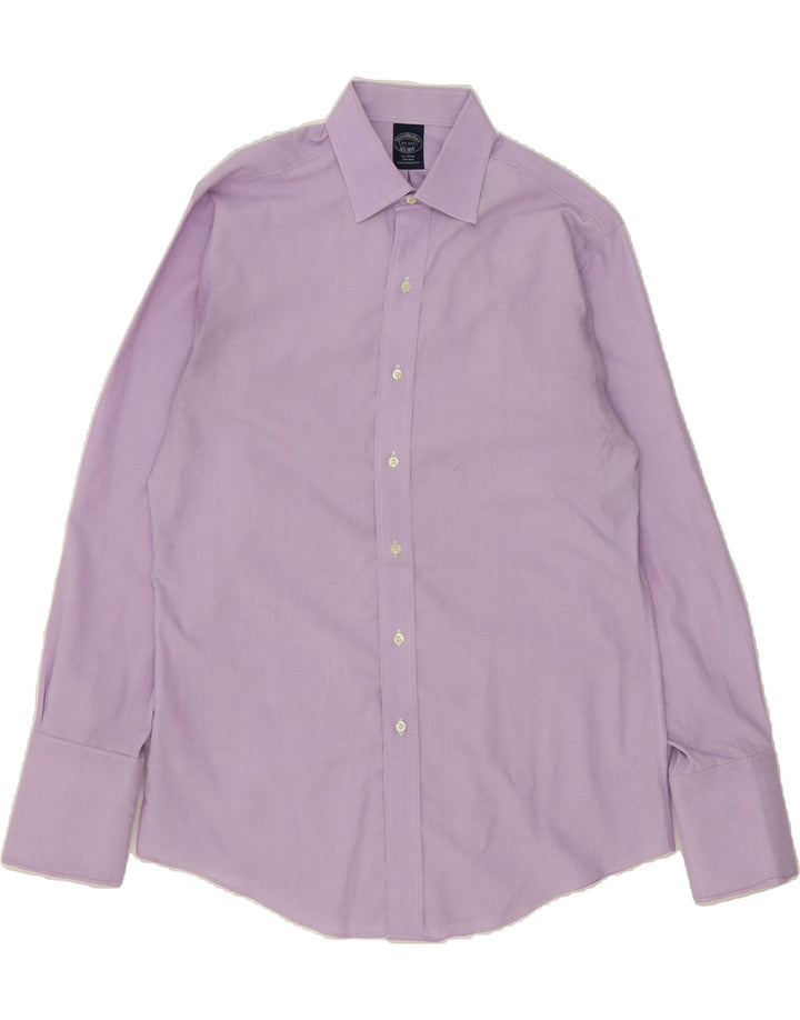 BROOKS BROTHERS Mens Shirt Size 15 1/2 Medium Purple Cotton Vintage Brooks Brothers and Second-Hand Brooks Brothers from Messina Hembry 