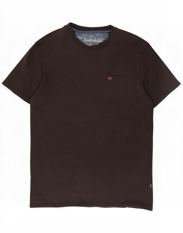 Napapijri Mens Geographic T-Shirt Top Medium Grey Flecked