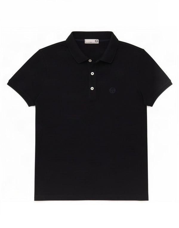 Sergio Tacchini Dame Polo Shirt UK 14 Medium Navy Blue