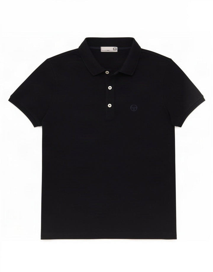 Sergio Tacchini Dame Polo Shirt UK 14 Medium Navy Blue