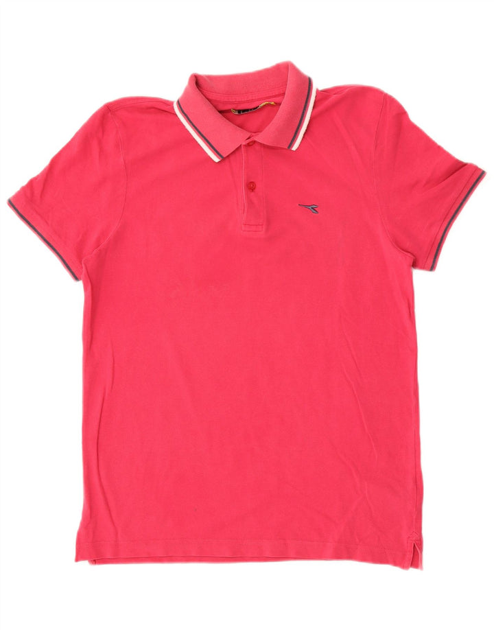 Diadora herre poloshirt Medium Pink Bomuld