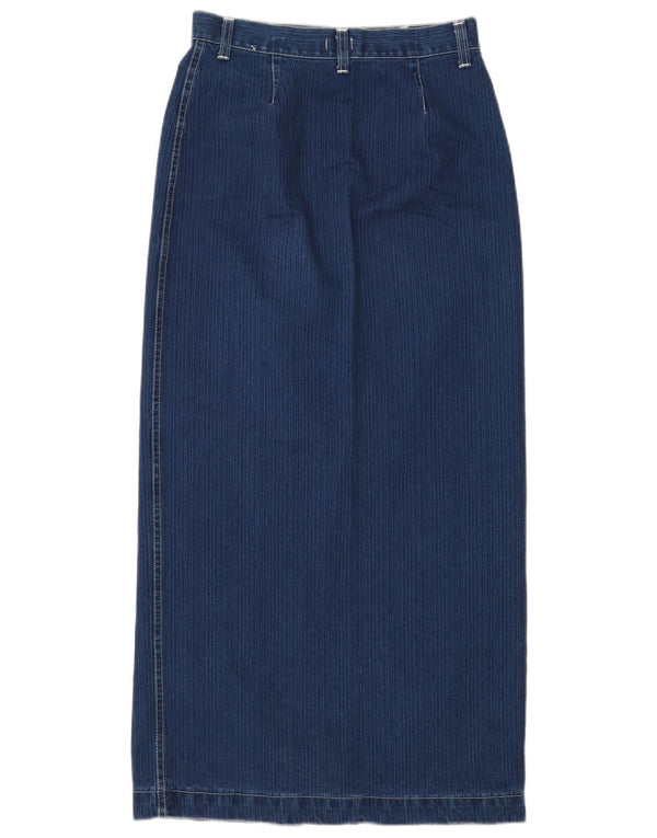 X-CAPE Dame Højtaljet Denim Maxi Nederdel IT 44 Medium W26 Blå Bomuld
