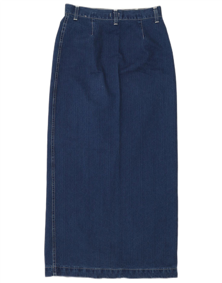 X-CAPE Dame Højtaljet Denim Maxi Nederdel IT 44 Medium W26 Blå Bomuld