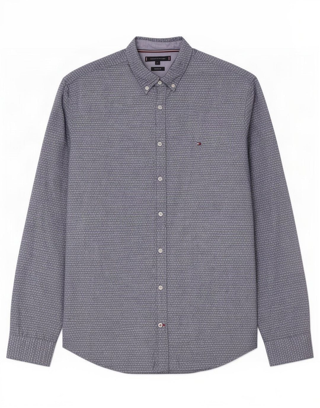 Tommy Hilfiger Herre Regular Fit skjorte Stor blå plettet bomuld