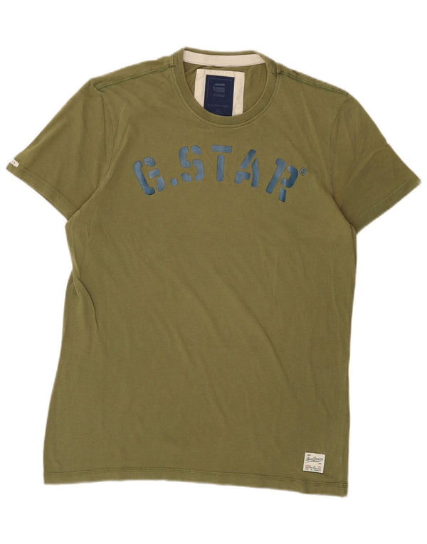 G-Star Herre grafisk T-shirt Top Medium Khaki Bomuld
