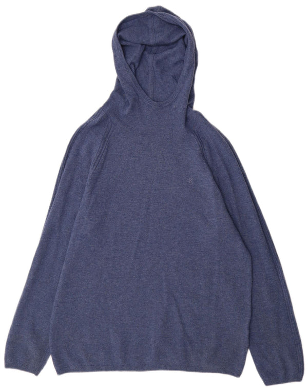 Calvin Klein Herre hættetrøje Sweater Small Blue Flecked