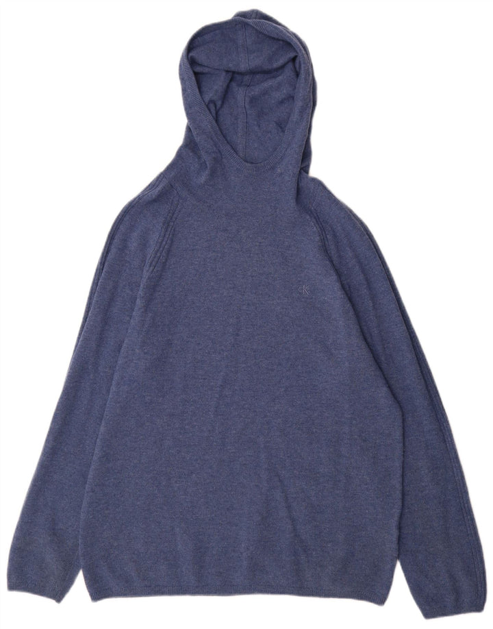 Calvin Klein Herre hættetrøje Sweater Small Blue Flecked