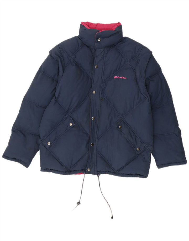 Lotto Herre vendbar polstret jakke UK 36 Small Navy Blue Polyester